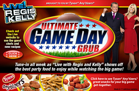 Alex Fidelibus Regis and Kelly Tyson Game Day Grub Eblast
