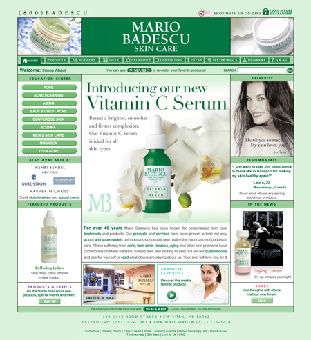 Alex Fidelibus Mario Badescu Website